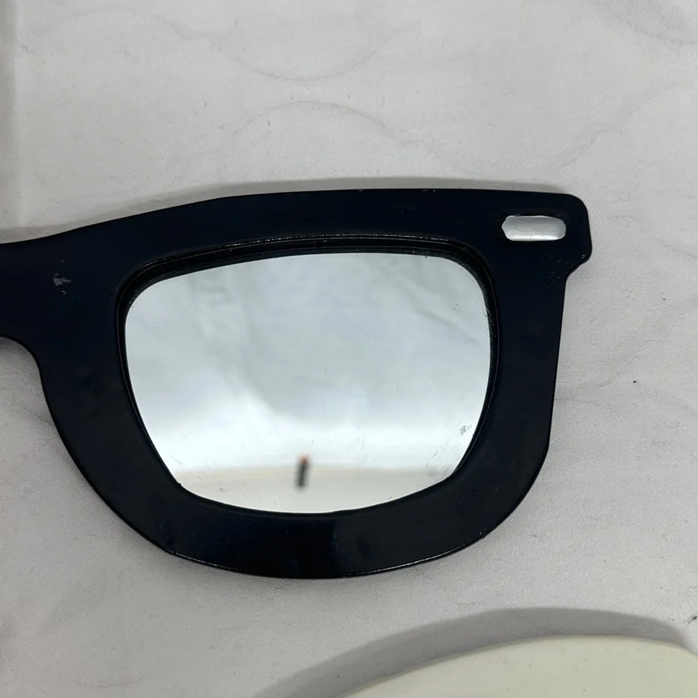 Cute Black and White Mirror Glasses Perfect Home Decor